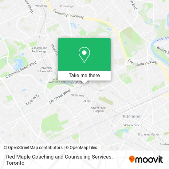 Red Maple Coaching and Counseling Services map