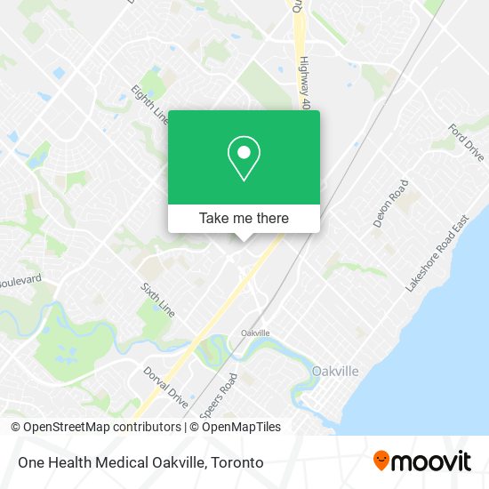 One Health Medical Oakville map