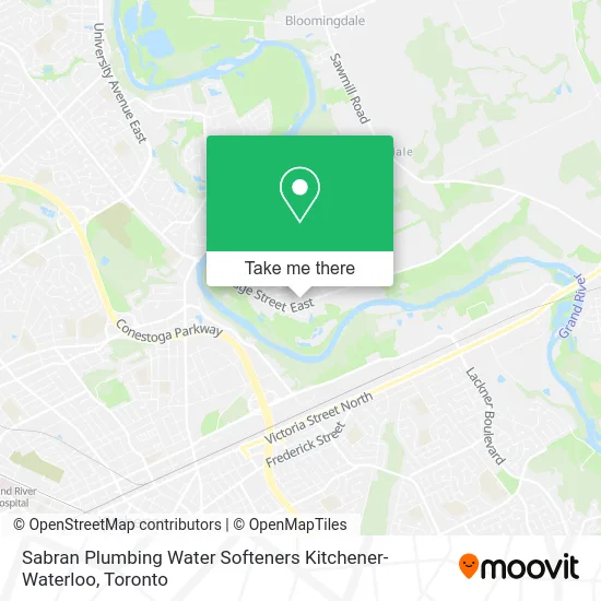 Sabran Plumbing Water Softeners Kitchener-Waterloo map