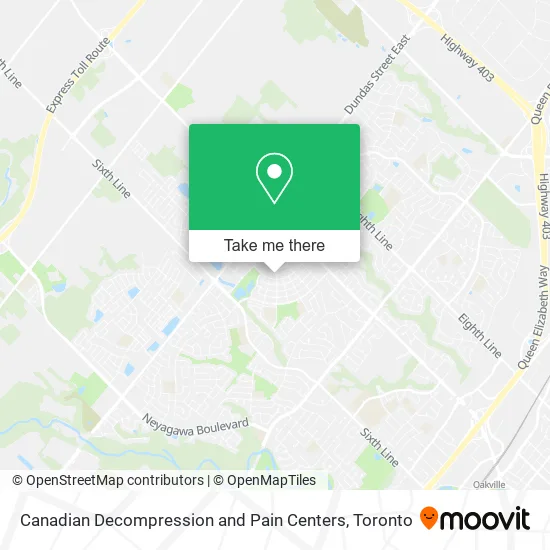 Canadian Decompression and Pain Centers map