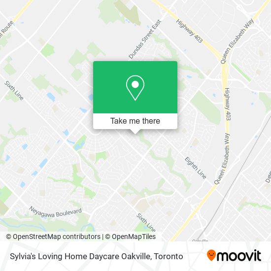 Sylvia's Loving Home Daycare Oakville map