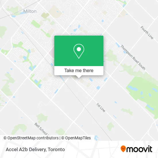 Accel A2b Delivery map