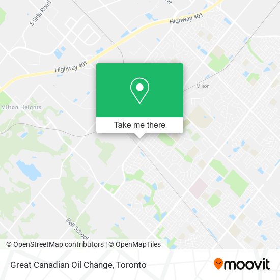 Great Canadian Oil Change map