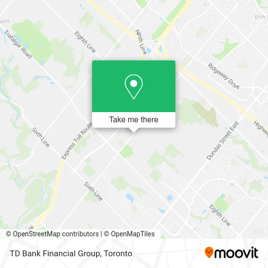 TD Bank Financial Group map
