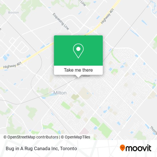 Bug in A Rug Canada Inc map