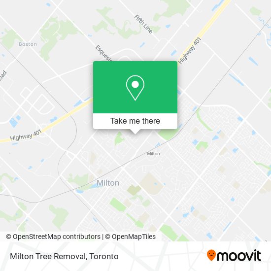 Milton Tree Removal map