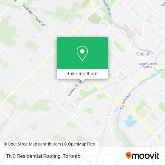 TNC Residential Roofing map