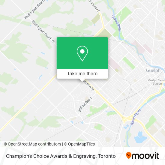 Champion's Choice Awards & Engraving map