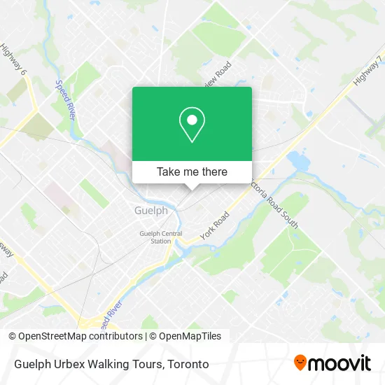 Guelph Urbex Walking Tours map