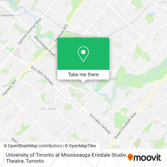 University of Toronto at Mississauga-Erindale Studio Theatre map