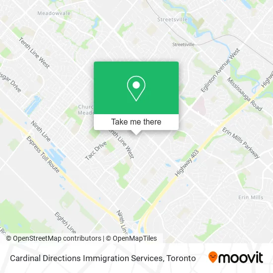 Cardinal Directions Immigration Services map
