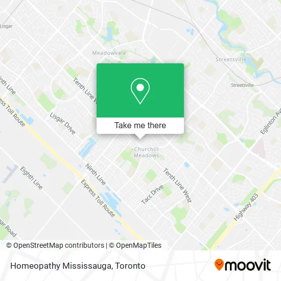 Homeopathy Mississauga map