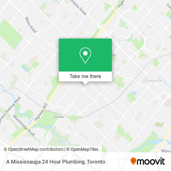 A Mississauga 24 Hour Plumbing map