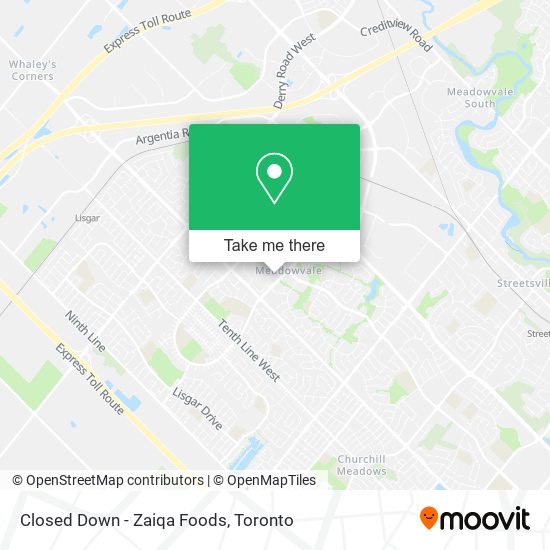 Closed Down - Zaiqa Foods map
