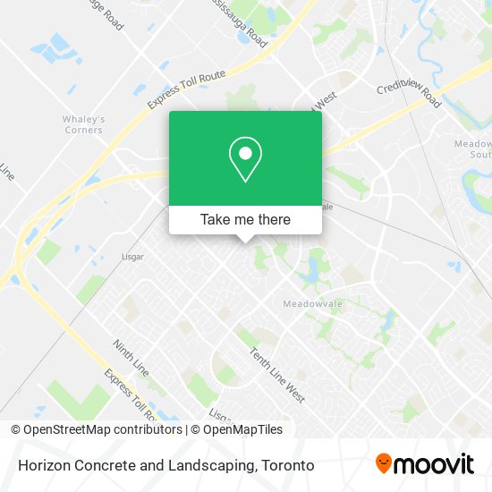 Horizon Concrete and Landscaping map
