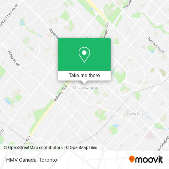 HMV Canada map
