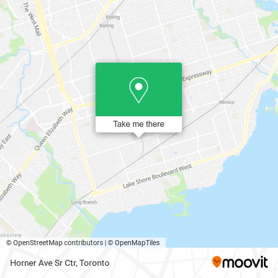 Horner Ave Sr Ctr map