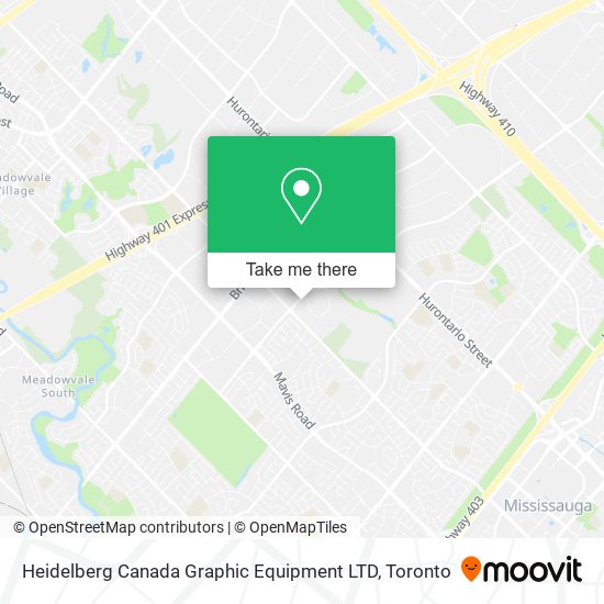 Heidelberg Canada Graphic Equipment LTD map