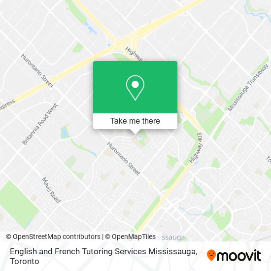 English and French Tutoring Services Mississauga map