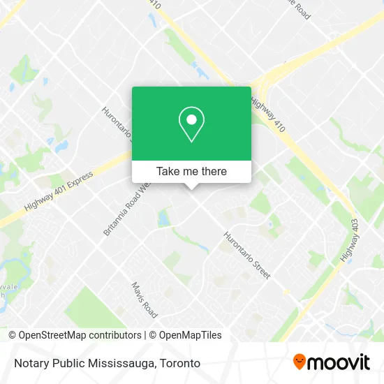 Notary Public Mississauga map