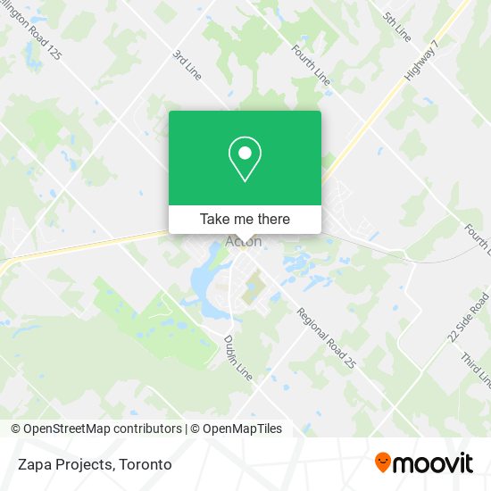 Zapa Projects map