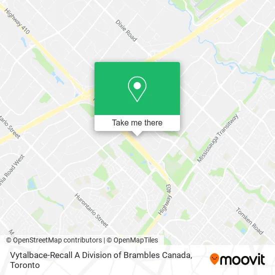 Vytalbace-Recall A Division of Brambles Canada map