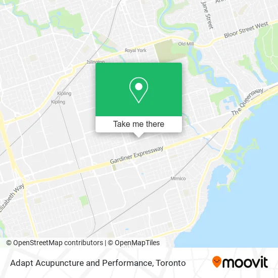 Adapt Acupuncture and Performance map