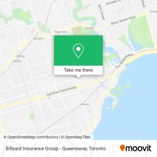 Billyard Insurance Group - Queensway map