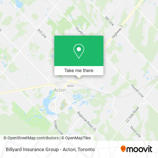 Billyard Insurance Group - Acton map