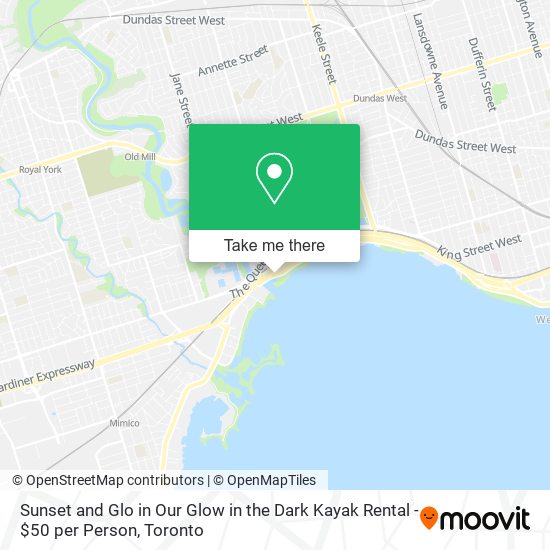 Sunset and Glo in Our Glow in the Dark Kayak Rental - $50 per Person map