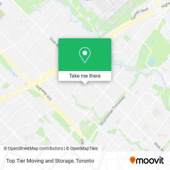 Top Tier Moving and Storage map