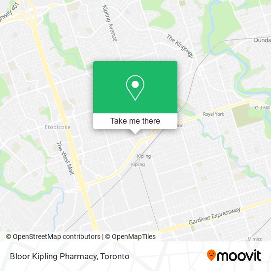 Bloor Kipling Pharmacy map