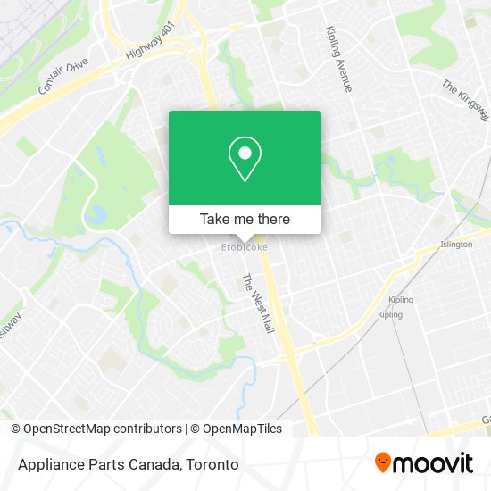 Appliance Parts Canada map