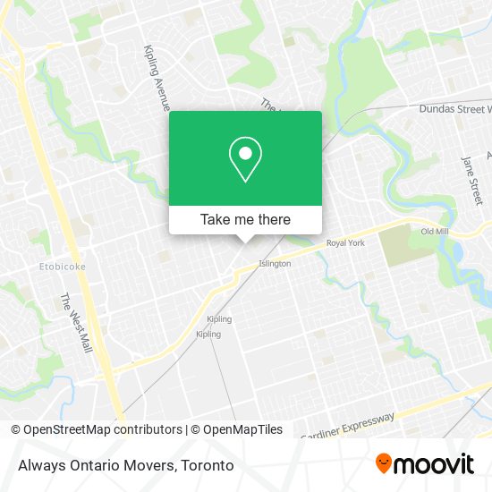 Always Ontario Movers map