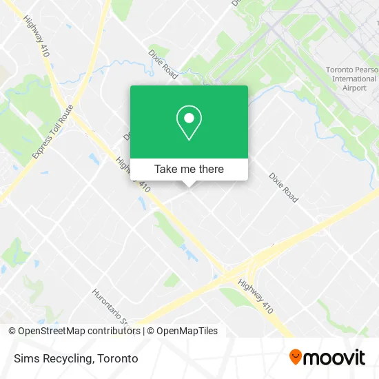 Sims Recycling map