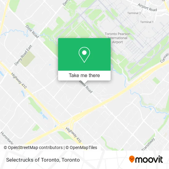 Selectrucks of Toronto map