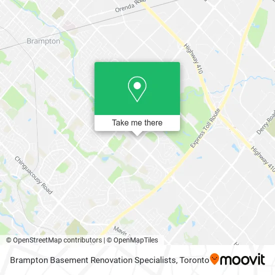 Brampton Basement Renovation Specialists map