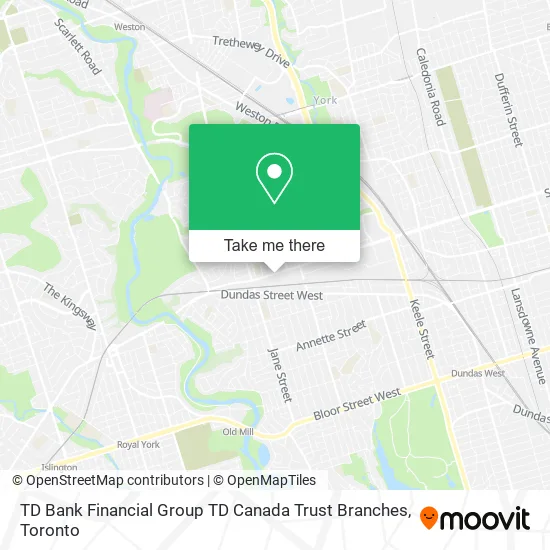TD Bank Financial Group TD Canada Trust Branches map