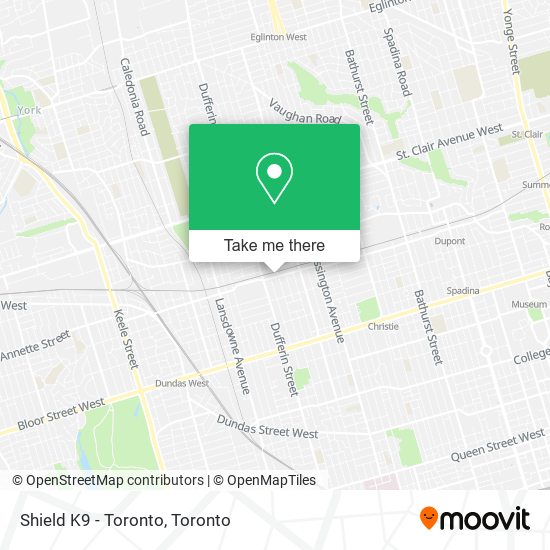 Shield K9 - Toronto map