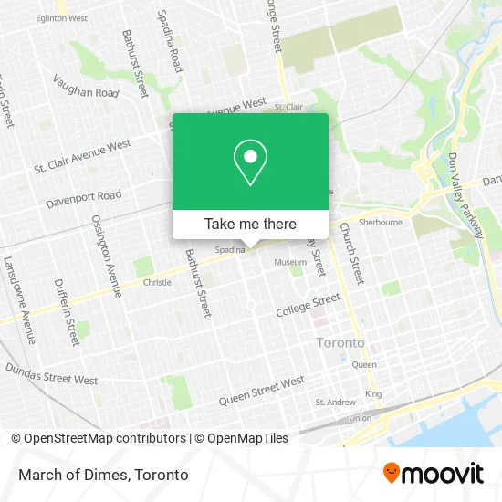 March of Dimes map