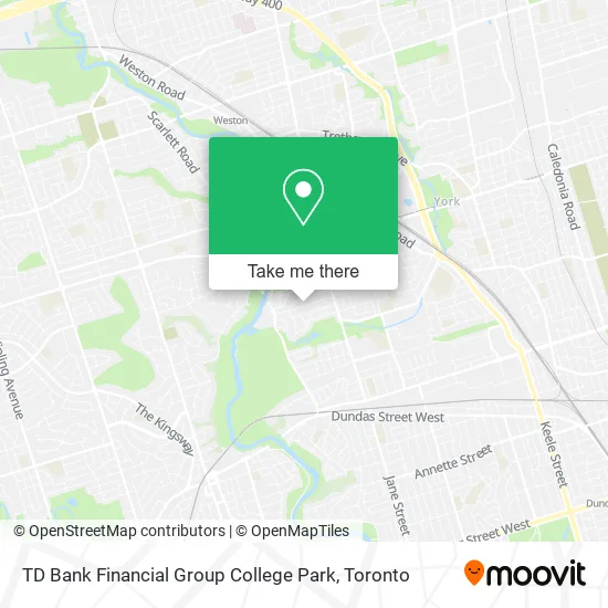 TD Bank Financial Group College Park map