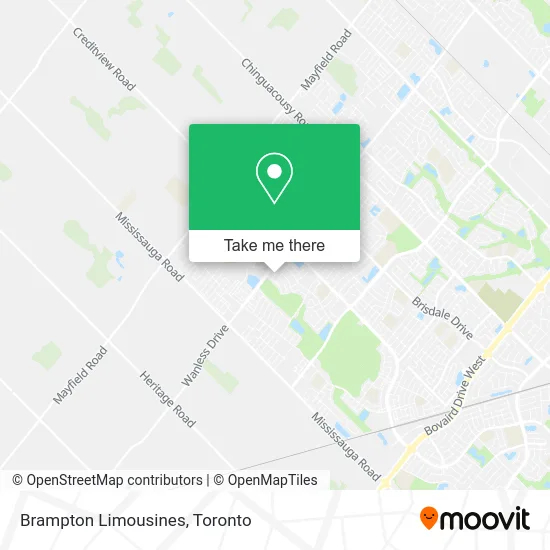 Brampton Limousines map