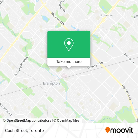 Cash Street map