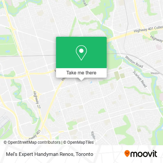 Mel's Expert Handyman Renos map