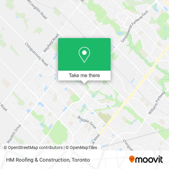 HM Roofing & Construction map