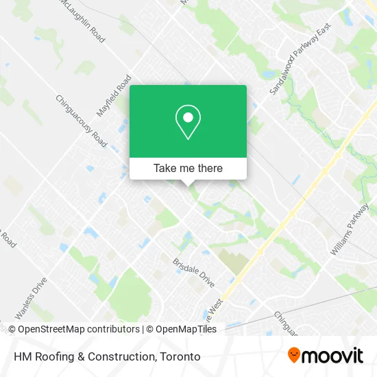 HM Roofing & Construction map