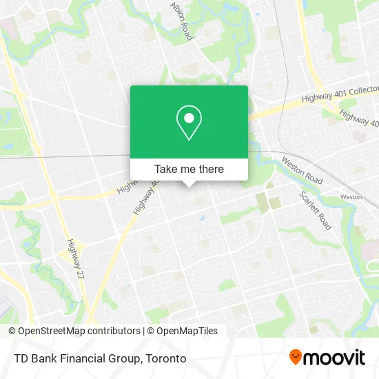 TD Bank Financial Group map