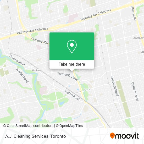A.J. Cleaning Services map