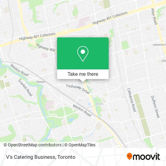 V's Catering Business map