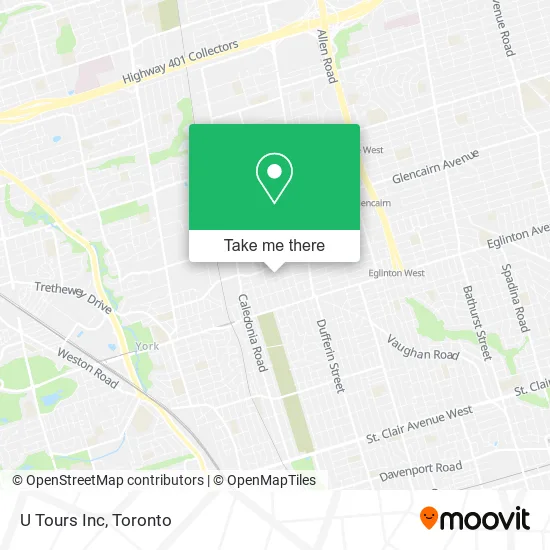U Tours Inc map